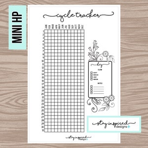 PRINTABLE - MINI Happy Planner Cycle Tracker | Happy Planner Period Tracker Insert | MINI Happy Planner Insert