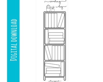 PRINTABLE - SKINNY MINI Happy Planner Reading Log | Happy Planner Insert |Skinny Mini Happy Planner Insert | Book Tracker