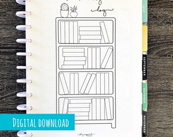 PRINTABLE - BIG Happy Planner Reading Log | Happy Planner Insert | BIG Happy Planner Insert | Book Tracker