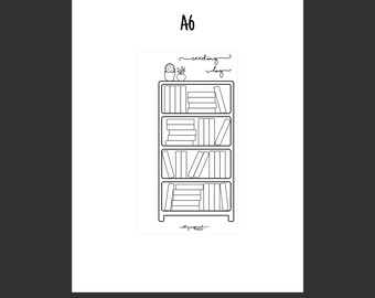 PRINTABLE - A6 Planner Reading Log | Planner Insert | A6 Planner Insert | Book Tracker