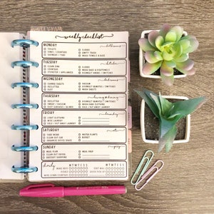 PRINTABLE - MINI Happy Planner Cleaning Checklist Planner Insert | Mini ...