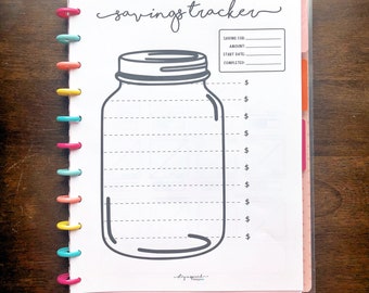PRINTABLE - BIG Happy Planner Savings Tracker | Happy Planner Insert | BIG Happy Planner Insert
