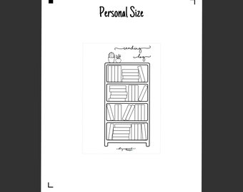 PRINTABLE - Registro de lectura del planificador de tamaño personal / Insertar planificador / Planificador de tamaño personal Insertar / Rastreador de libros