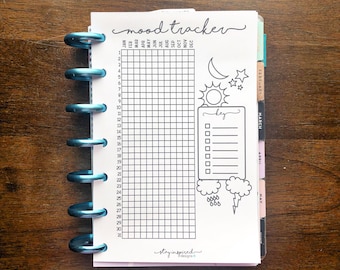 PRINTABLE - MINI Happy Planner Mood Tracker | Happy Planner Mood Insert | MINI Happy Planner Insert