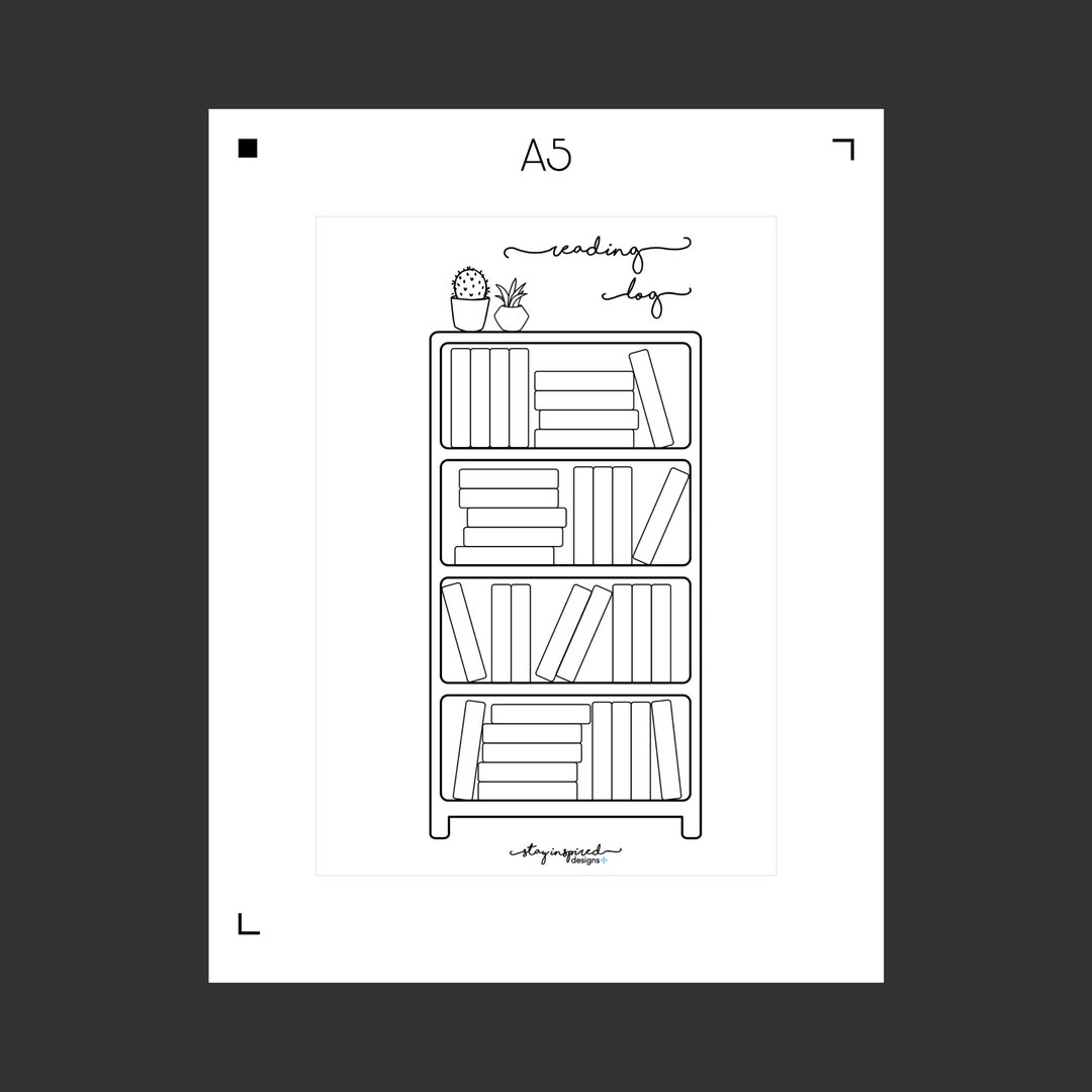 PRINTABLE - A5 Planner Reading Log | Planner Insert | A5 Planner Insert ...