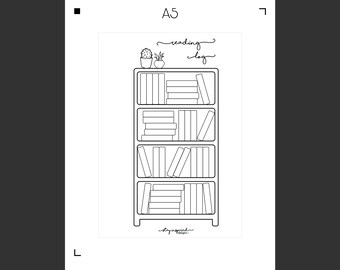 PRINTABLE - A5 Planner Reading Log | Planner Insert | A5 Planner Insert | Book Tracker