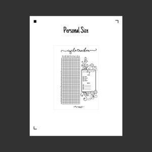 PRINTABLE - Personal Size Planner Cycle Tracker | Personal Size Planner Insert | Period Tracker