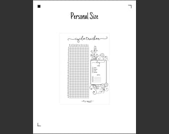 PRINTABLE - Personal Size Planner Cycle Tracker | Personal Size Planner Insert | Period Tracker