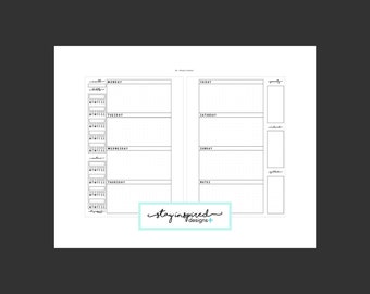 PRINTABLE - A6 Planner - Undated Weekly Pages