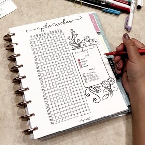 PRINTABLE - CLASSIC Happy Planner Cycle Tracker | Happy Planner Insert ...