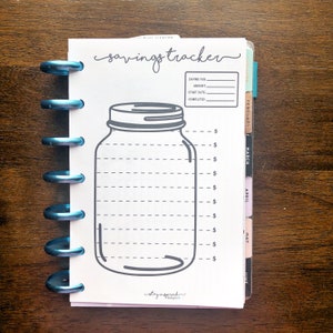 PRINTABLE - MINI Happy Planner Savings Tracker | Happy Planner Budget Insert | MINI Happy Planner Insert