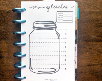 PRINTABLE - MINI Happy Planner Savings Tracker | Happy Planner Budget Insert | MINI Happy Planner Insert