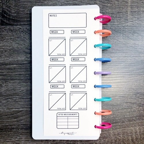 PRINTABLE BIG Happy Planner Weight Loss Tracker Happy Etsy