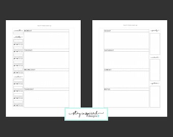 PRINTABLE - Classic Happy Planner - Undated Weekly Pages