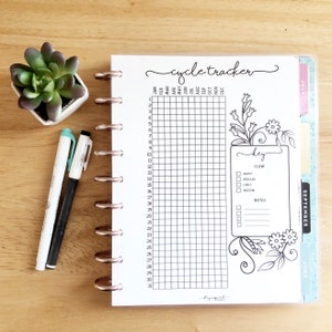 PRINTABLE - CLASSIC Happy Planner Cycle Tracker | Happy Planner Insert ...