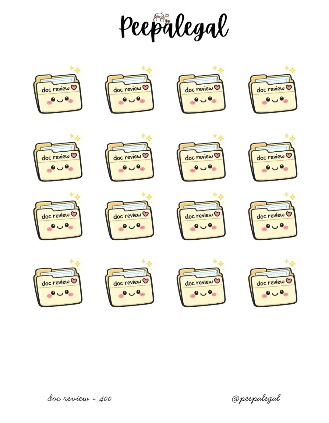 Doc Review Sticker Sheet - Etsy