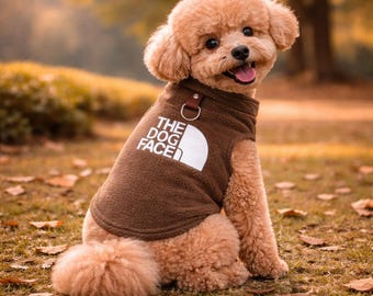 Chaqueta polar para perros con anilla para arnés / Abrigo de invierno cálido para perros pequeños
