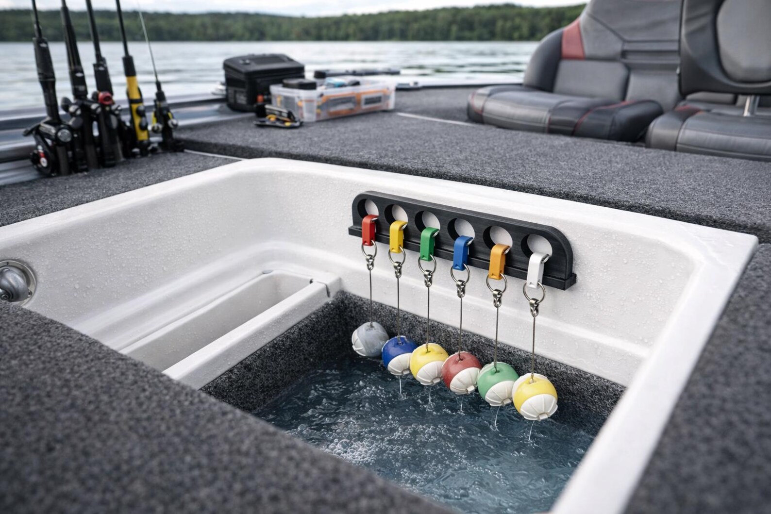 Cull Tag Holder for Livewell – Marineworx 6 Slot Bass Boat Organizer - Etsy