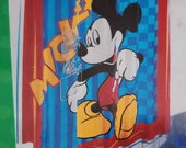 Vintage 1990 39 s Disney Mickey Mouse Vinyl Shower Curtain quot Simply Mickey quot New Old Stock Never Used 70 quot x 72 quot