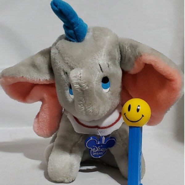 Dumbo Flying Elephant 8" Plush Disney World Disneyland Vintage Stuffed Animal, Vintage Dumbo Circus Toy