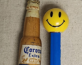 Vintage Corona Extra Beer Bottle Opener, 6" Wood/Metal Decal Mexico Cerveza