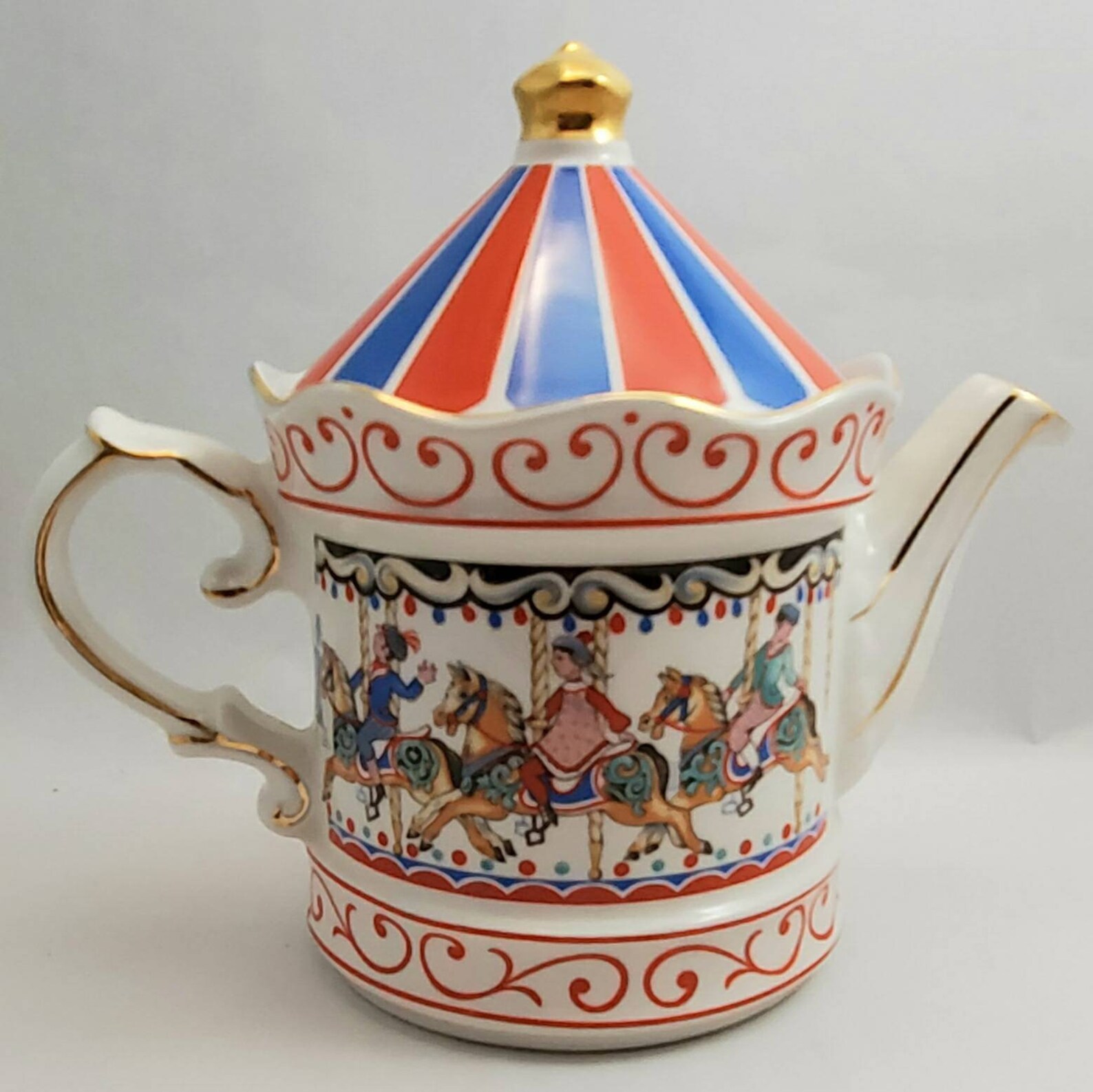 Carousel Horse Teapot Sadler England Merrigoround Tea Pot Etsy