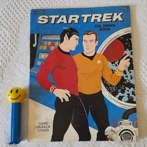 Star Trek Coloring Book Vintage 1975 Saalfield Sci Fi Space TV Show Spock Kirk