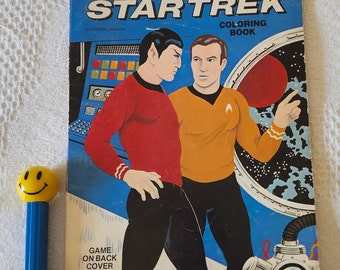 Star Trek Coloring Book Vintage 1975 Saalfield Sci Fi Space TV Show Spock Kirk