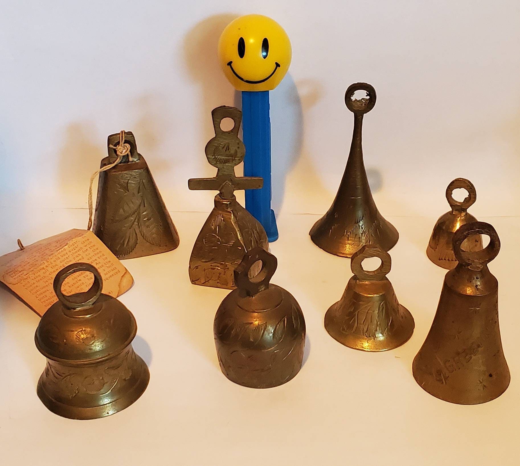 Vintage Brass Bells From India Your Choice: Small Bells, Mini Brass Bells,  Doll House Shadowbox India Brass 