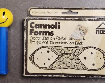 Vintage Cannoli Forms - Set of 4 Aluminum Tubes w/ Box by HOAN 1981 Italian Pastry