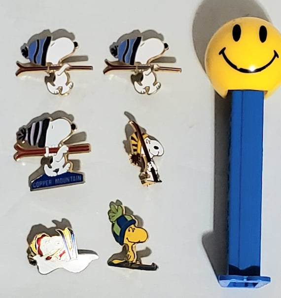 Vintage Aviva Snoopy Woodstock Ski Pin Pins YOUR C