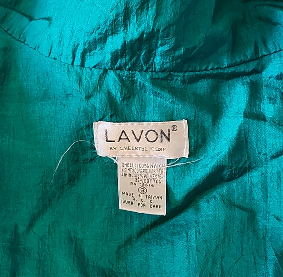 Women's Lavon By Cheerful Corp Vintage 1990s Teal… - image 8