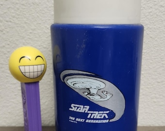Vintage Star Trek The Next Generation Thermos - 1988 with cup and stopper