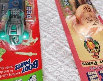 ビンテージ PEZ ボディパーツ 新古品 未開封 カード入り、お選