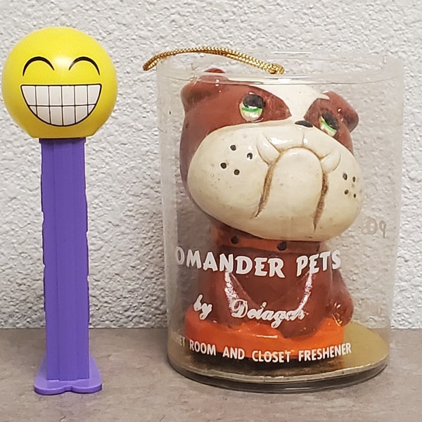 Vintage English Bulldog by Delagar Pomander Pets, Ceramic Sachet Room and Closet Freshener, Original package