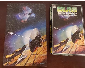 1979 Boris Vallejo Jigsaw Puzzle - APC Galaxy - Made in USA Vintage Complete Space Collectible