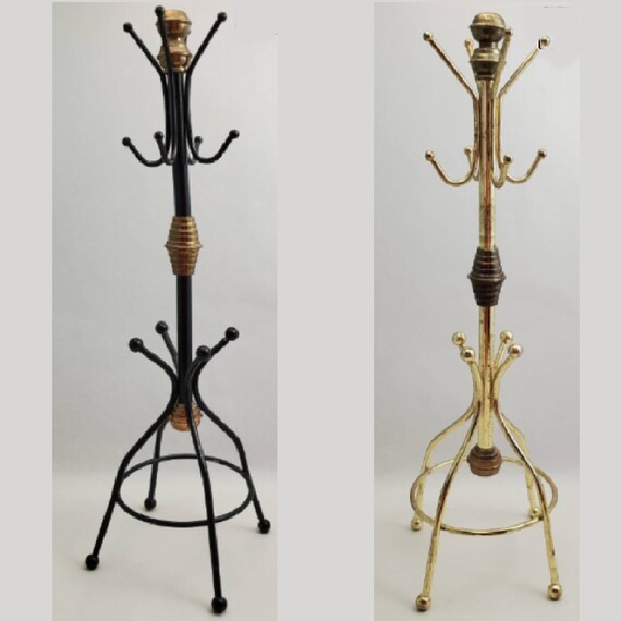 Vintage Brass and Copper Miniature Coat Rack Jewelry Tree