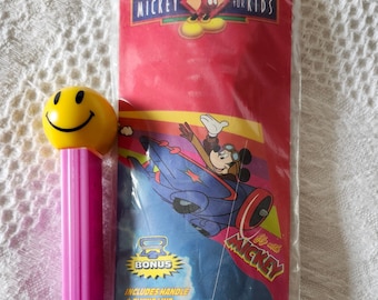 Vintage Mickey Mouse Kite 1997, Mickey For Kids Poly Delta 42" Diamond Kite W/Handle, New Old Stock MIP, Fly with Mickey Airplane Disney Toy