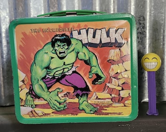 1978 THE INCREDIBLE HULK Vintage Metal Lunch Box Aladdin ** No Thermos**