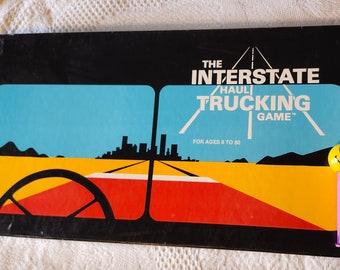 The Interstate Haul Trucking Game 1986 Complete, Vintage Long Haul Truckers, Made in Kenniwick, Washington USA, rare Limited Production