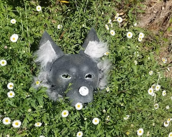 Black wolf mask