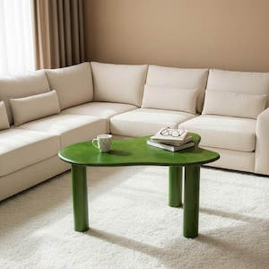 Drewniany stolik kawowy: skandynawski styl mid-century modern, rustykalny stolik ze sklejki