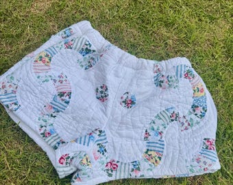 Handgemaakte vintage quiltshort groot/XL