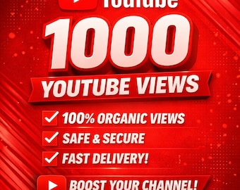 Plus de 1 000 vues sur YouTube || Réel et biologique || Rapide et sécurisé