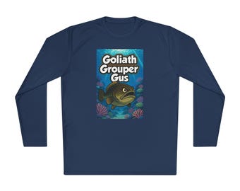 Goliath Grouper Gus Fishing Shirt | Performance Long Sleeve Polyester Tee