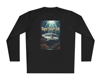 Tiger Shark Ted Long Sleeve Fishing Shirt | 100% Polyester Performance Tee