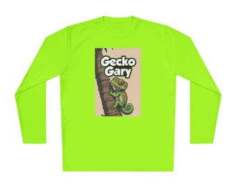 Gecko Gary Fishing Shirt | 100% Polyester Long Sleeve Tee