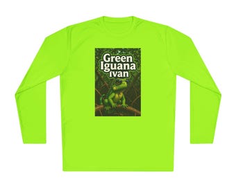 Green Iguana Ivan Long Sleeve Fishing Shirt | Moisture-Wicking Polyester Tee