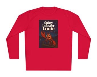 Spiny Lobster Louie Fishing Shirt | 100% Polyester Long Sleeve Tee