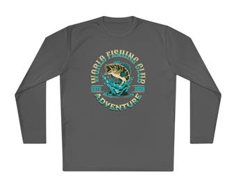 World Fishing Club Performance Long Sleeve Shirt | Moisture-Wicking Polyester Tee